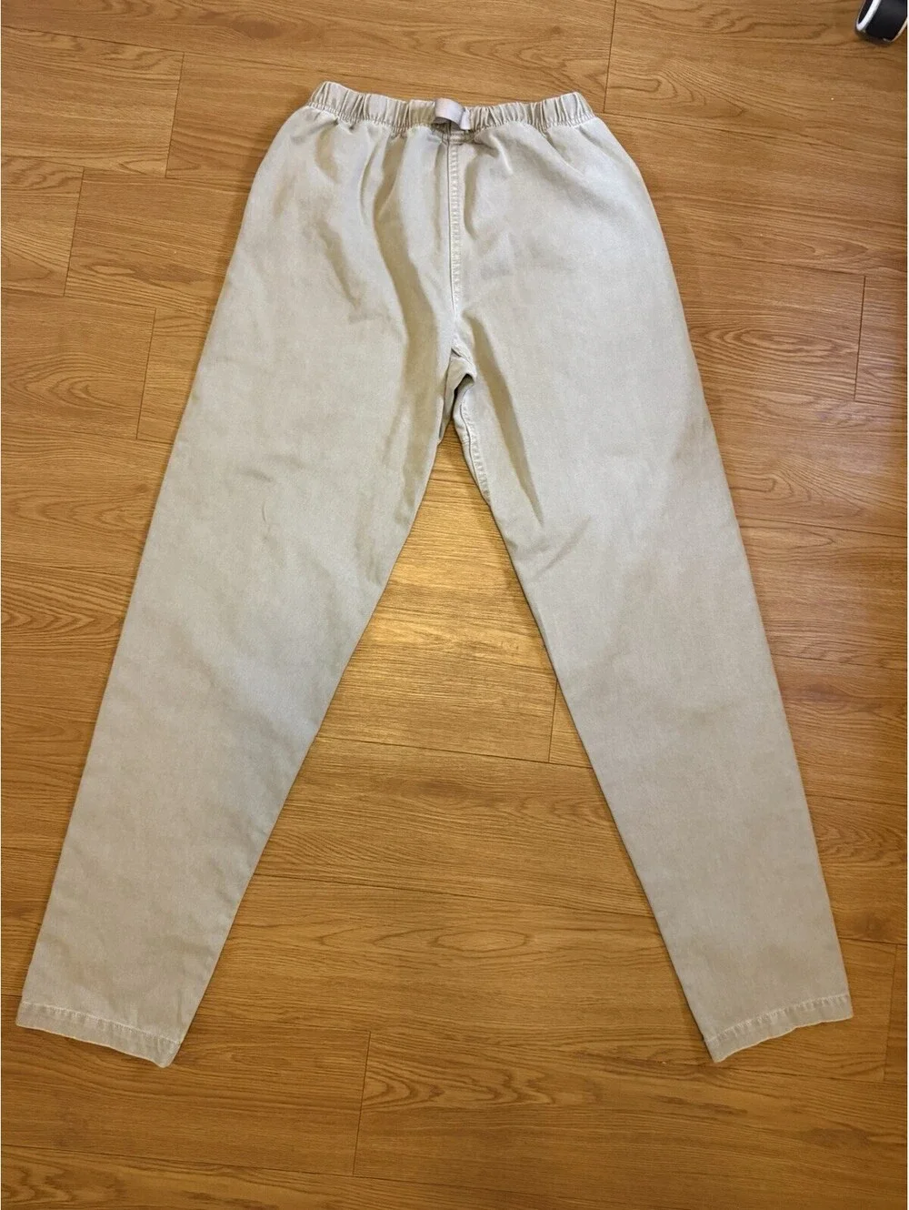 VTG GRAMICCI Men’s Climbing Pants - Tan Wash - Elastic Belted Waist - Size Small